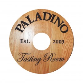 40 pt High Density Coaster, 2.75" Wine Tag, Digital with Logo