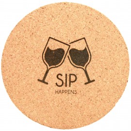 4" Round Cork Coaster with Logo  4" Round Cork Coaster with Logo