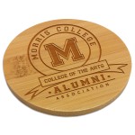 Round Etched Bamboo Coasters with Logo