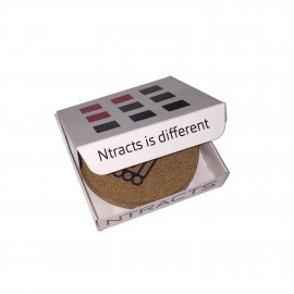 Cork Coaster Set in Box with Logo  Cork Coaster Set in Box with Logo