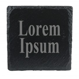 Slate Square Coated Coaster (Set of 4) with Logo  Slate Square Coated Coaster (Set of 4) with Logo