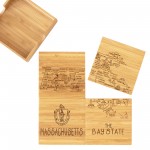 Customized Massachusetts Puzzle Coaster Set