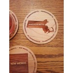 Logo Branded 3.5" - Massachusetts Hardwood Coasters