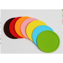 Custom Imprinted Round Silicone Coaster Cup Coffee Drinks Mat