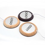 USB Wood Grain Cup Warmer Mug Coasters Custom Imprinted