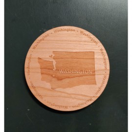 Hardwood State Coasters with Logo