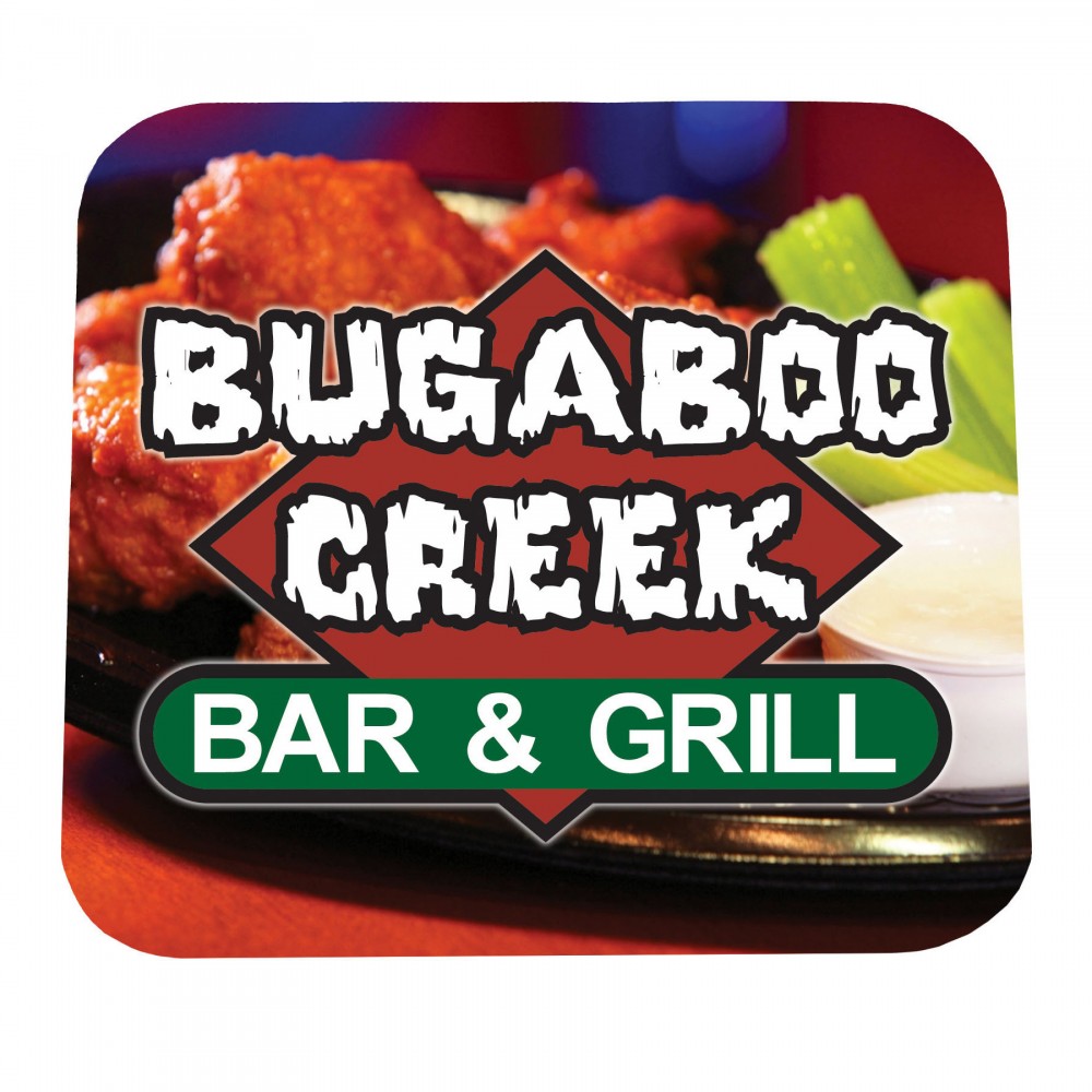 Logo Branded Full Color Process 16 Point Square Coated Stock Coaster