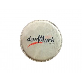 4" - Premium Leatherette Coasters - Round with Logo