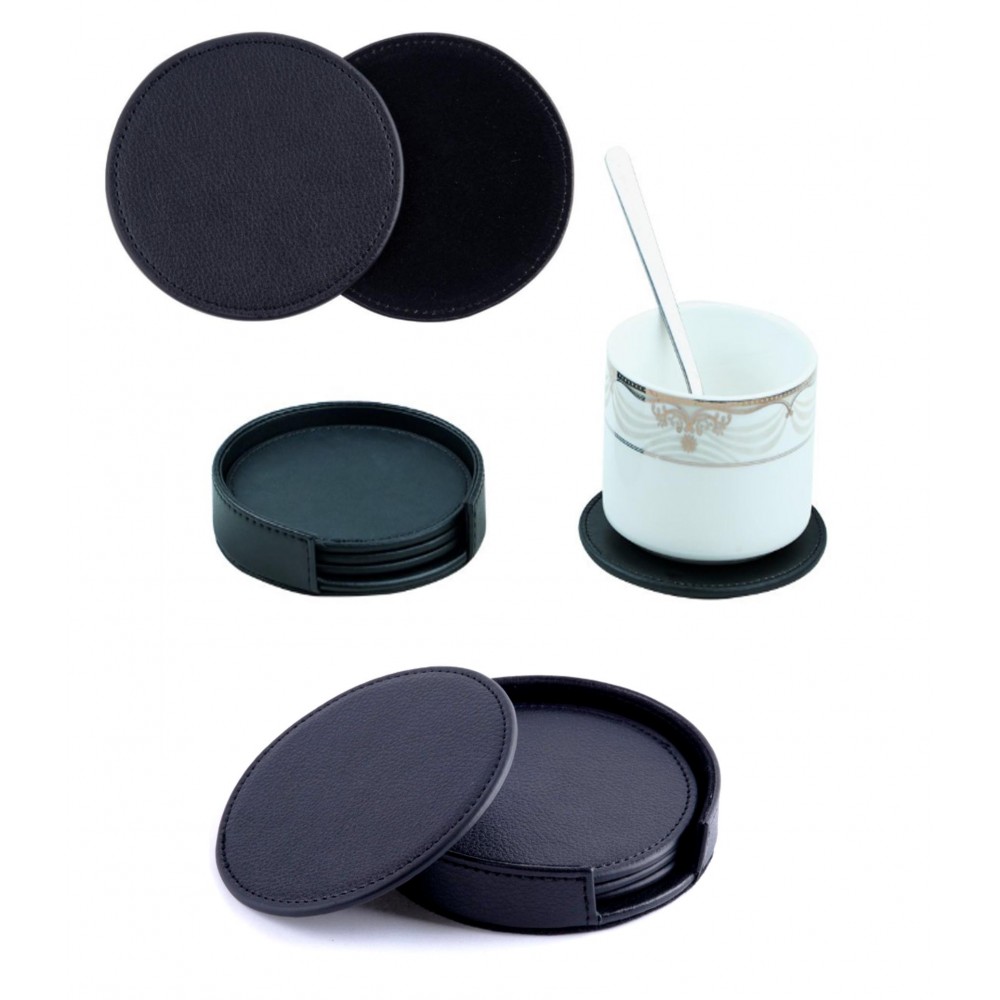 iBank(R) Leatherette Coaster for Beer, Wine and Coffee Custom Imprinted iBank(R) Leatherette Coaster for Beer, Wine and Coffee Custom Imprinted