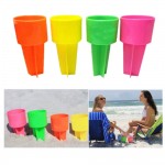 Custom Printed Beach Sand Cup Coaster Holder