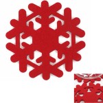 Logo Branded Snowflakes Felt Coasters