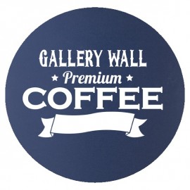 Round Coaster, Navy Blue Silicone, 3 3/4"D with Logo