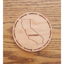 Customized Hardwood State Coasters