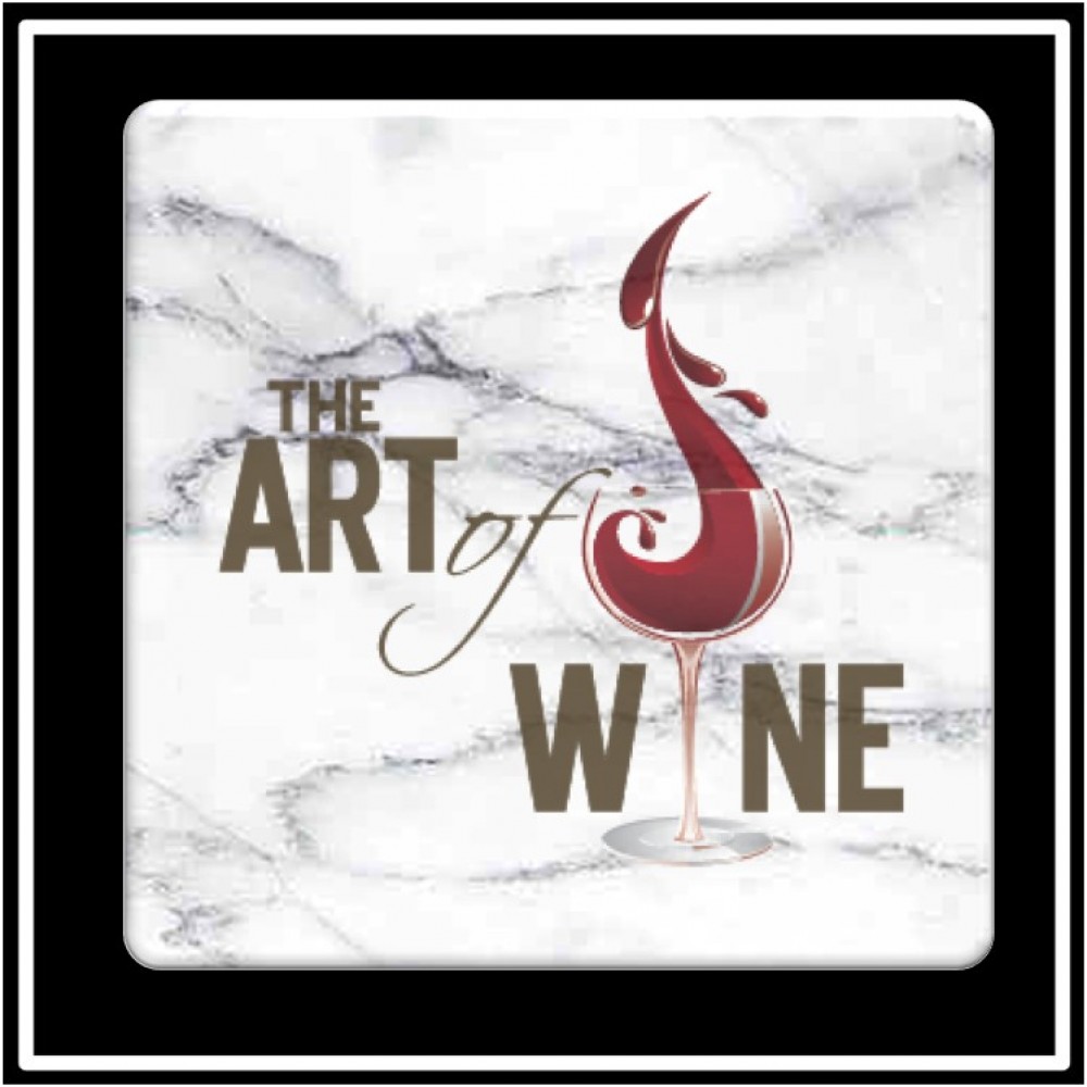 Faux Marble Printed Square Coaster Logo Branded Faux Marble Printed Square Coaster Logo Branded