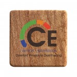 Square Stone Coasters w/Cork Back (3.5"x3.5") with Logo