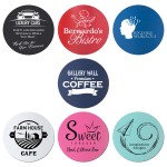 3.75" Round Silicone Coasters with Logo