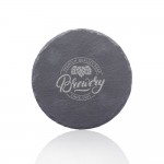 Minack Round Slate Coasters with Logo