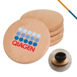 Customized Valery Beech Wood Round Coaster