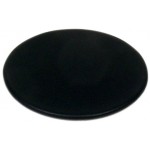 4" Classic Black Leatherette Round Coaster Logo Branded