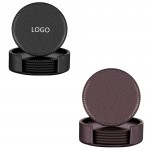 6pcs Round Coaster Set with Holder Logo Branded