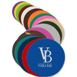 4 Inch Round Foam Bud Coasters with Logo