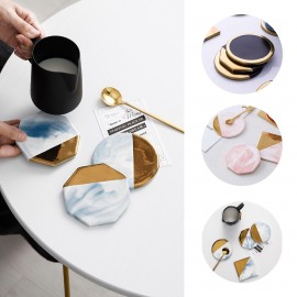 Logo Branded Real Marble Absorbent Coasters for Drinks