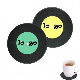 Vinyl Record Coasters with Logo