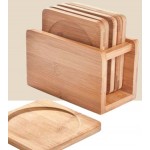 Personalized Bamboo Coaster Set w/Bamboo Holder (Set of 6)