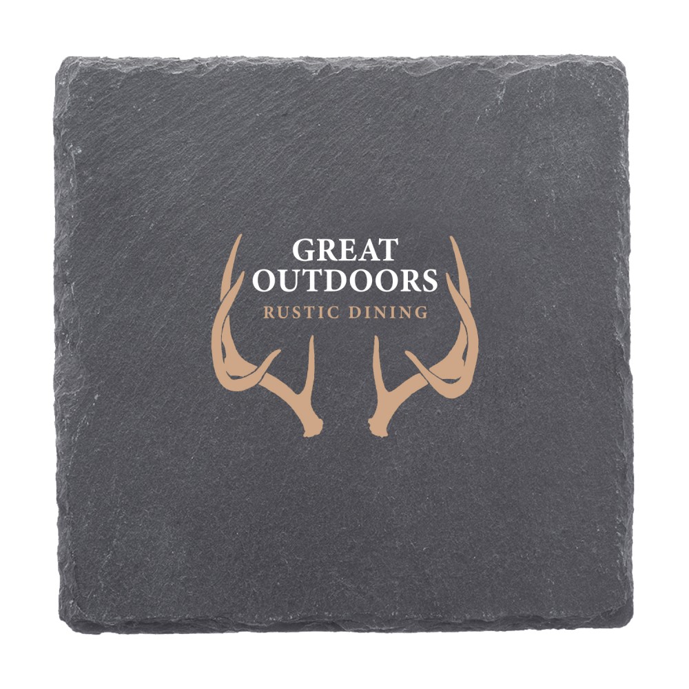 Promotional Full Color Custom Square Slate Coasters