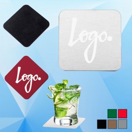 Square Shaped Stainless Steel Drink Coaster/ Cup Mat with Logo