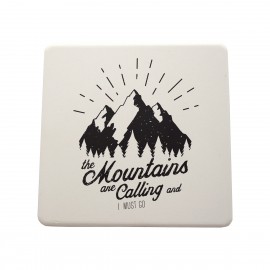 StoneShield Full Color Ceramic Coasters w/ Cork Back (4.25") Square with Logo