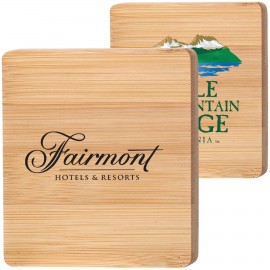 Customized Bamboo Coaster W/ Built-in Bottle Opener