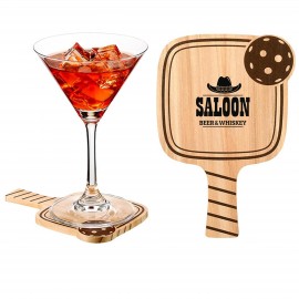 Pickleball Racket Shape Coaster with Logo