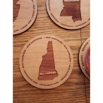Promotional Hardwood State Coasters