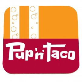 Deluxe Laminated Square Coaster w/ Cork Backing with Logo