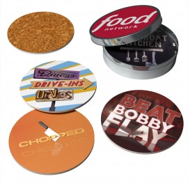 Coasters In Tin with Logo