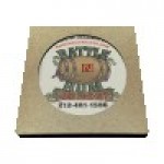 Set of 4 Square Paperboard Coasters w/ Natural Kraft Box Custom Imprinted