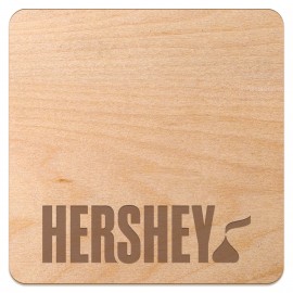 Wood Coasters (3.5") Square with Logo