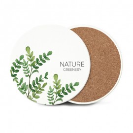 Logo Branded Absorbent Ceramic Stone Coaster