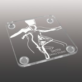 Laser Etched Acrylic Coasters with Logo