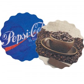 Custom 40 pt High Density Coaster, 3.625" Scalloped, Digital