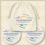Customized 2 Round Coaster Pouch Set - Basic Pouch Print
