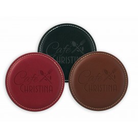 Leather Coaster with Logo