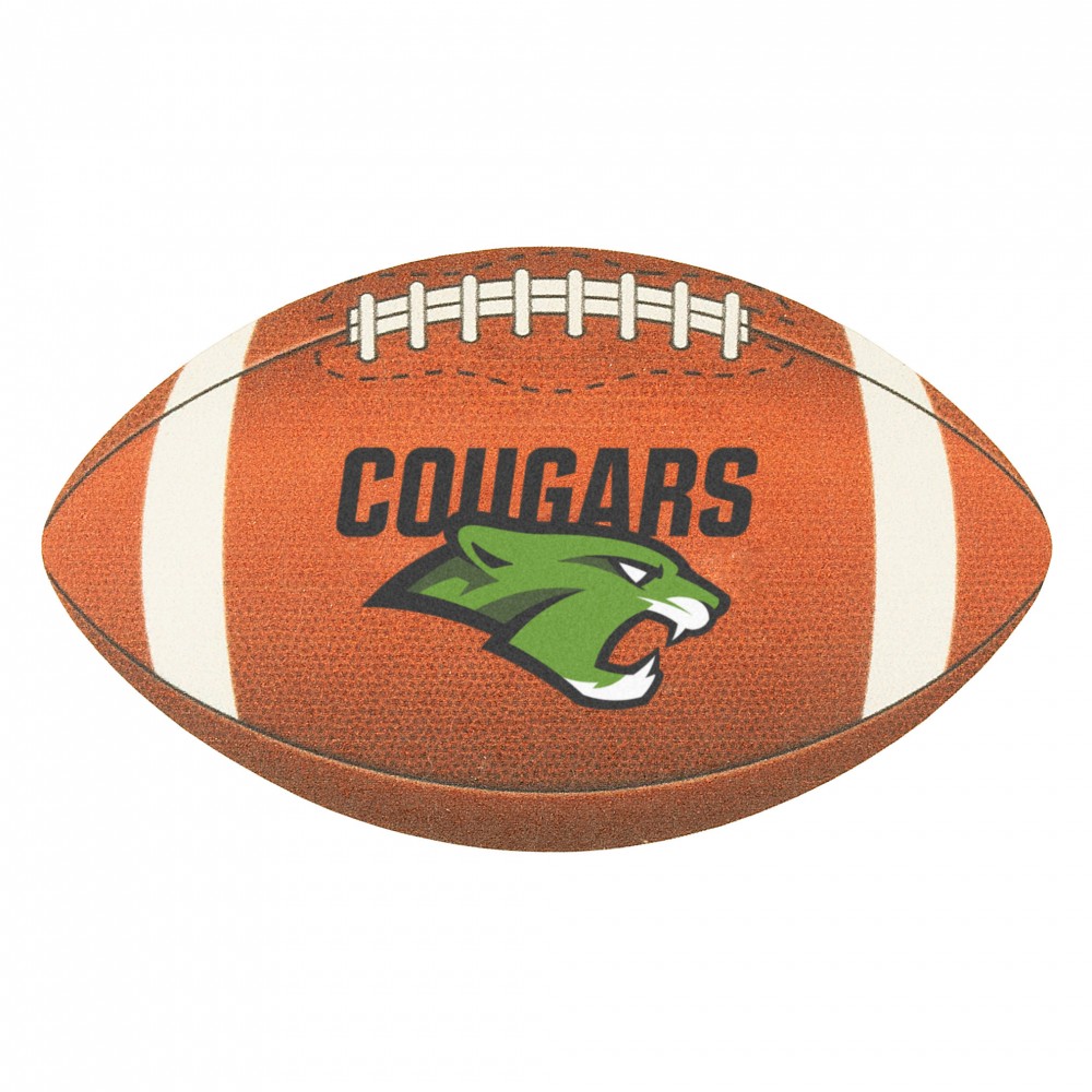 Personalized Full Color Process 40 Point Football Pulp Board Coaster