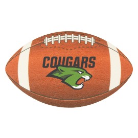 Full Color Process 40 Point Football Pulp Board Coaster with Logo
