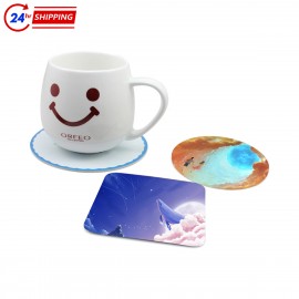 Custom Paperboard Double-Sided Coaster  Custom Paperboard Double-Sided Coaster