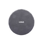Logo Branded Round Slate Coaster with EVA Bottom Pad