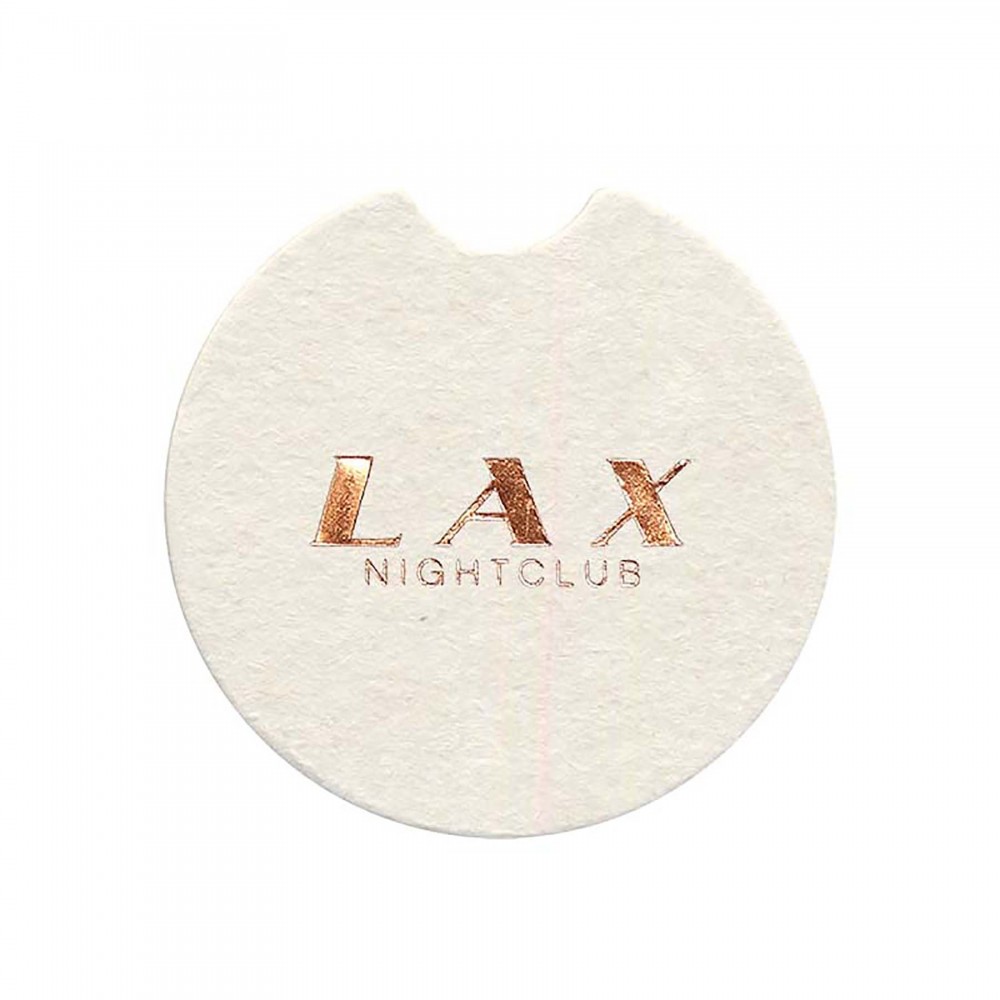 40 pt High Density Coaster, 2.5" Car with Logo 40 pt High Density Coaster, 2.5" Car with Logo