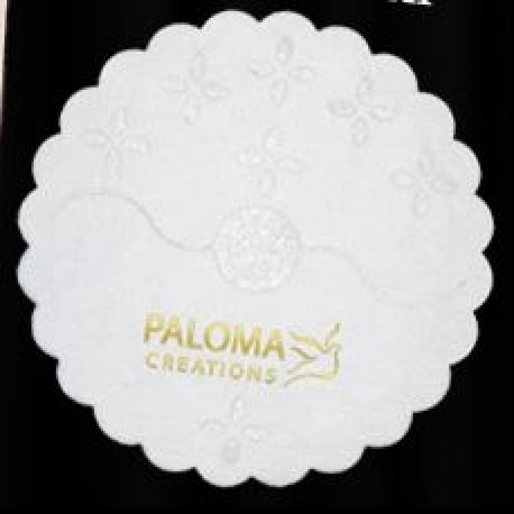 Scalloped Cellulose Coasted Logo Branded Scalloped Cellulose Coasted Logo Branded