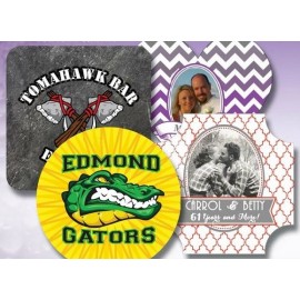 Multi Color Personalized Pulp Board Coaster (40 PT, 1 Side, 2 Color) Custom Printed